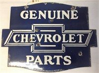 "Chevrolet Dealers" Double-sided Porcelain Sign
