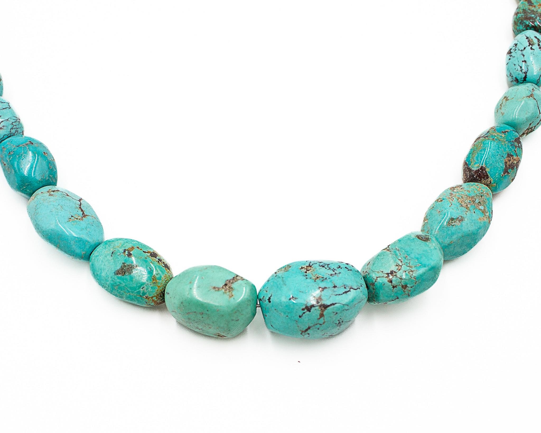 Jay King Tumbled Turquoise Sterling Necklace