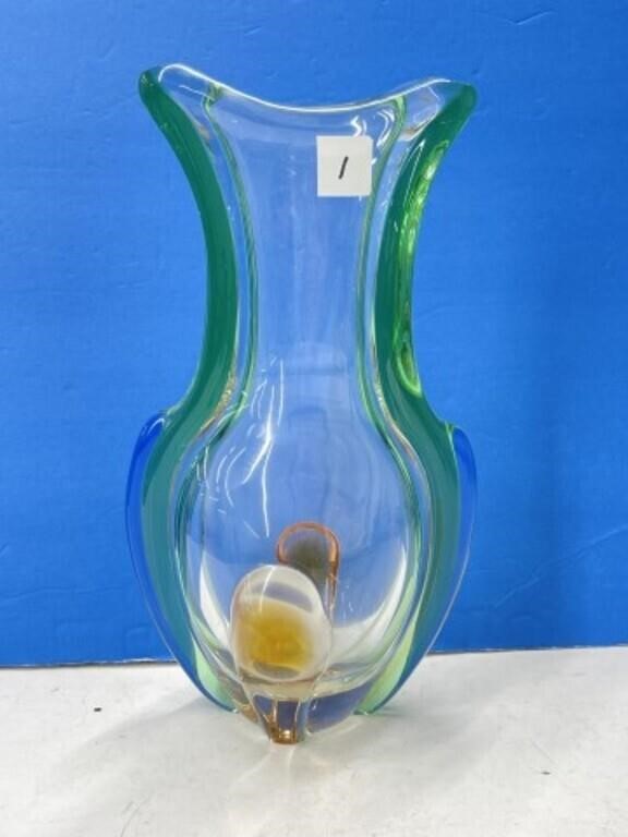 Vintage Art Glass Vase, Josef Hospodka