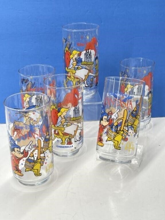 6 Mcdonald's Walt Disney Glasses