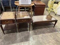 LEATHERTOP COFFEE AND END TABLES