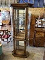 BEAUTIFULL CURVED GLASS CURIO