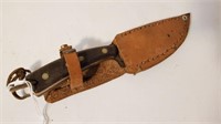 Knife w/ Leather Sheath Schrade USA 152