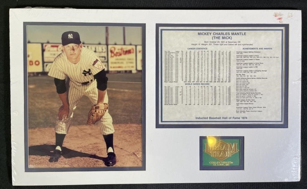 MLB Mickey Mantle Photo Dream Team Collectible