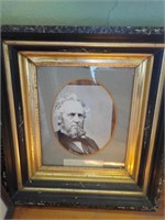 Antique framed photograph 17x19"