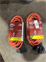 (Times 2) 10' 3 Outlet Heavy Duty Outdoor Cord