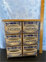Antique Dutch Onion Pattern Draw Cabinet