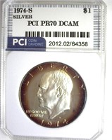 1974-S Silver Ike PR70 DCAM LISTS $700