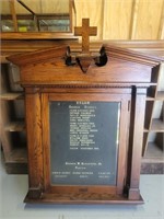 Antique Church Announcement Board