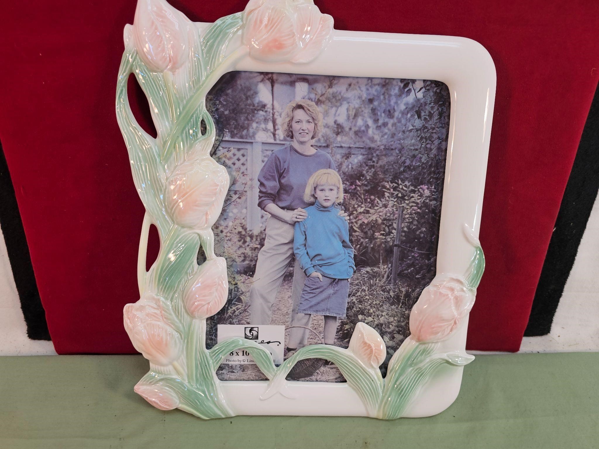 NEW CERAMIC 8X10 PHOTO FRAME