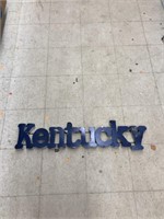 Kentucky Metal Sign Approx 37x7.5