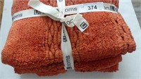 Two New Urban Looms Orange Throw Rugs