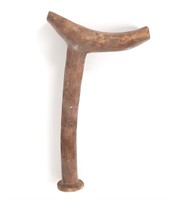 Aboriginal Wood Carved Gun Crutch, Philippines