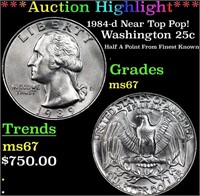 ***Auction Highlight*** 1984-d Washington Quarter