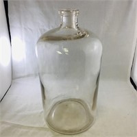 Vintage Glass Homemade Wine Bottle (15" Tall)