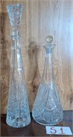 C - LOT OF 2 CRYSTAL DECANTERS (S1)