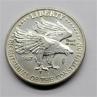 1987 BICENTENNIAL OF CONSTITUTION SILVER ROUND