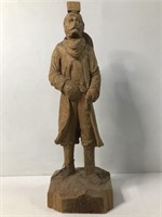WOOD CARVING OF MAN BY JAN OEGEMA BOWMANVILLE