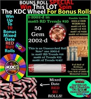 1-10 FREE BU RED Penny rolls with win of this 2002