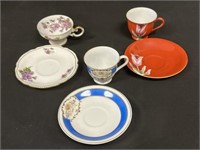 3 Occupied Japan TeaCups & Saucers - #2