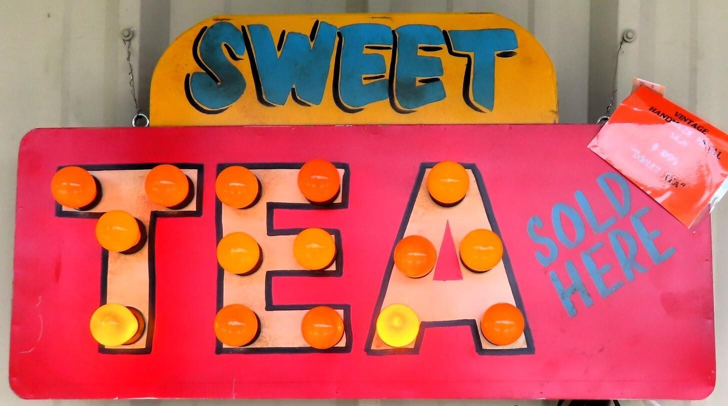 Sweet Tea, Lighted Metal Sign, 30"x17"