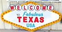 Welcome Fabulous Texas, Lighted Metal Sign