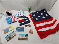 Americana, Lot d'articles souvenir USA, Nappe