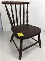 Doll Size Wood Spindle Chair