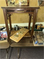 End table, & barometer