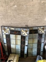 2 pieces of stained glass dimensions are 24"x36"