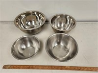 (4) Stainless Steel Mixing Bowls