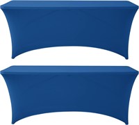 Spandex Table Cover 6 FT 2 Pack  Royal Blue