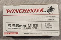 (20) Rounds Winchester 5.56mm Ammo