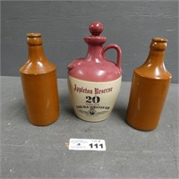 Appleton Reserve Stoneware Jug & Brown Bottles