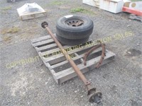 TRAILER AXLE W/ TIRES & SPRINGS