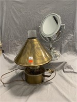 Lamp and Vanity Mirror