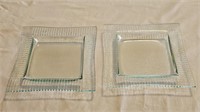 Textured Glass Square Dishes