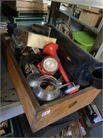 WOOD DRAWER AND CONTENTS