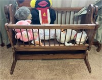 Handmade Baby Cradle With Stuffed Animals