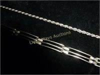2pc Lady's Sterling Silver Bracelets