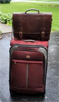 Suitcase, and briefcase.