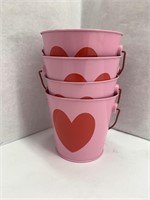 (9x bid) Set of (4) Spritz Metal Buckets