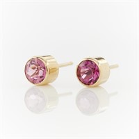 14k Yellow Gold & Tourmaline Studs