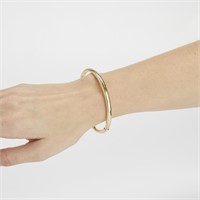 Italian 14k Yellow Gold Hinged Bangle