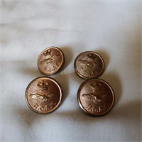 Vintage RCAF - Four Brass Buttons