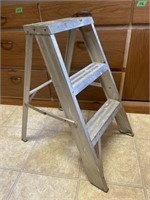 2 Step folding metal ladder