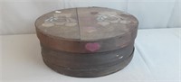 Vintage Painted Round Cheese Box