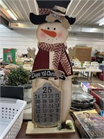 Wooden Snowman Countdown to Christmas 28 in tall