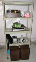 36" shelf unit with Sanyo IC AM/FM receiver with