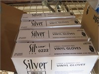 Four Boxes of Large, Vinyl Gloves